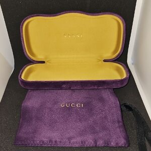 Gucci Purple and Gold Sunglasses Case